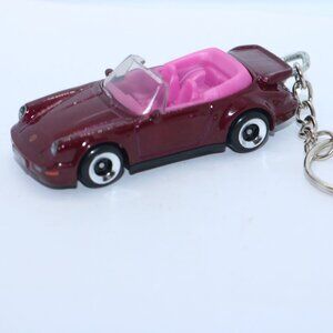 Hot Wheels Porsche convertible custom keychain